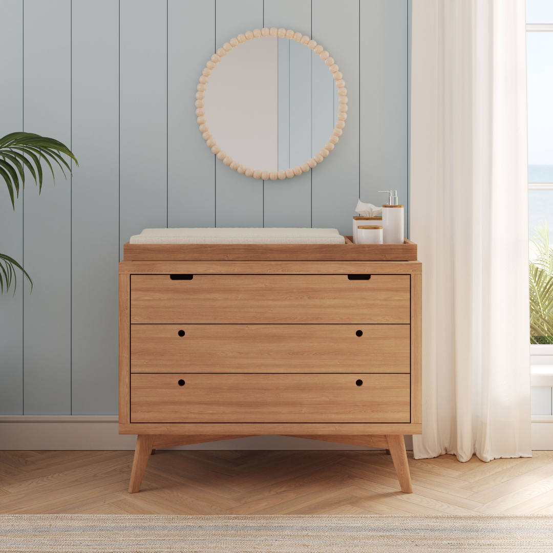 Mid-Century 3 Drawer Dresser in Hazelnut