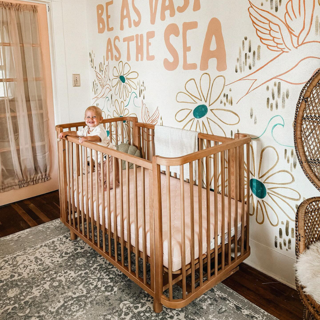 Samba Convertible Crib in Hazelnut - Spindles
