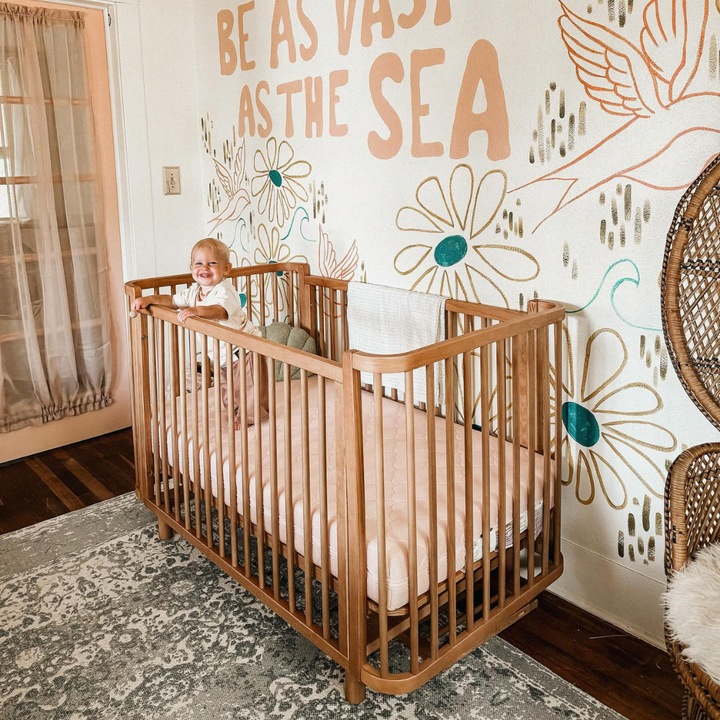 Samba Convertible Crib in Hazelnut - Spindles
