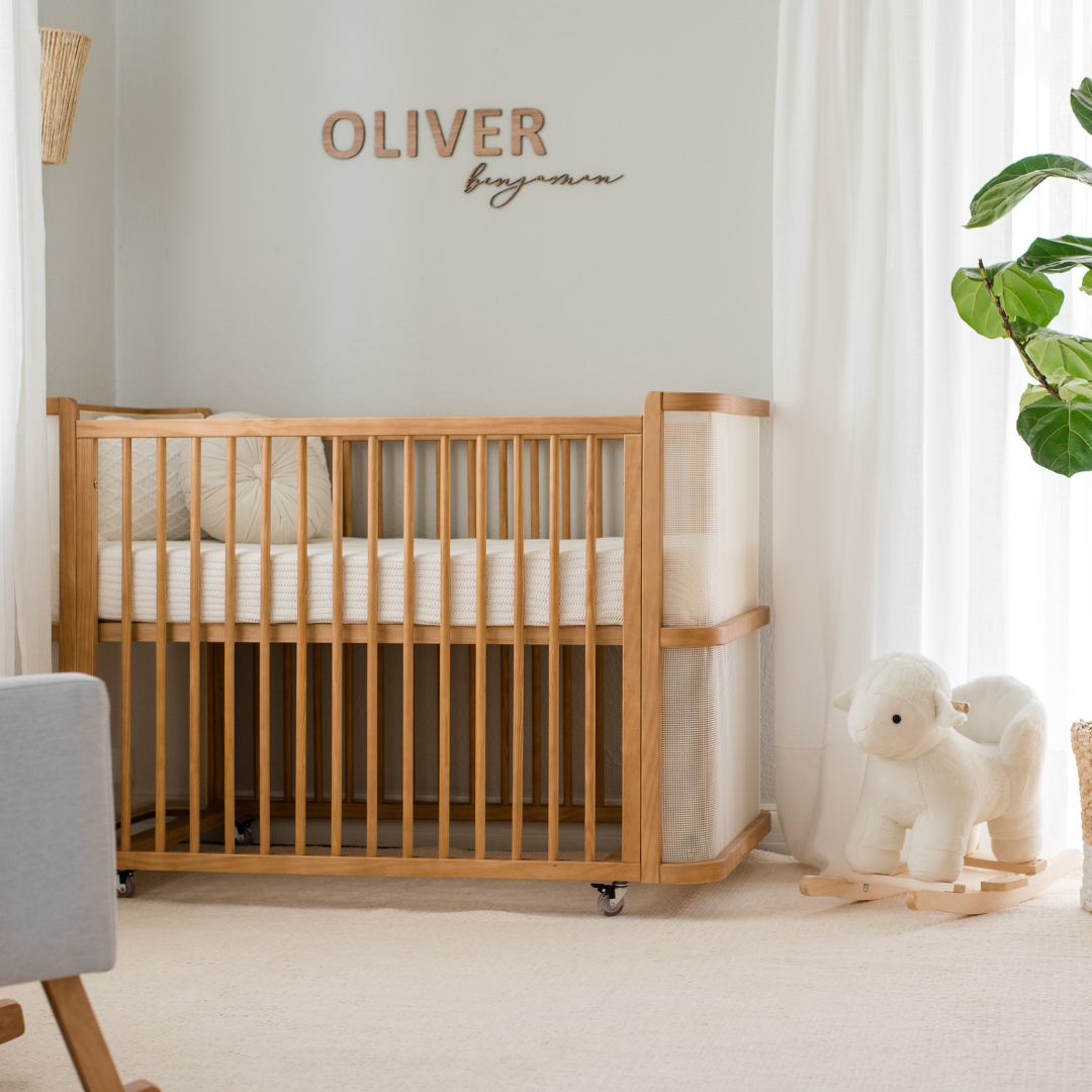 Samba Convertible Crib in Hazelnut - Fabric