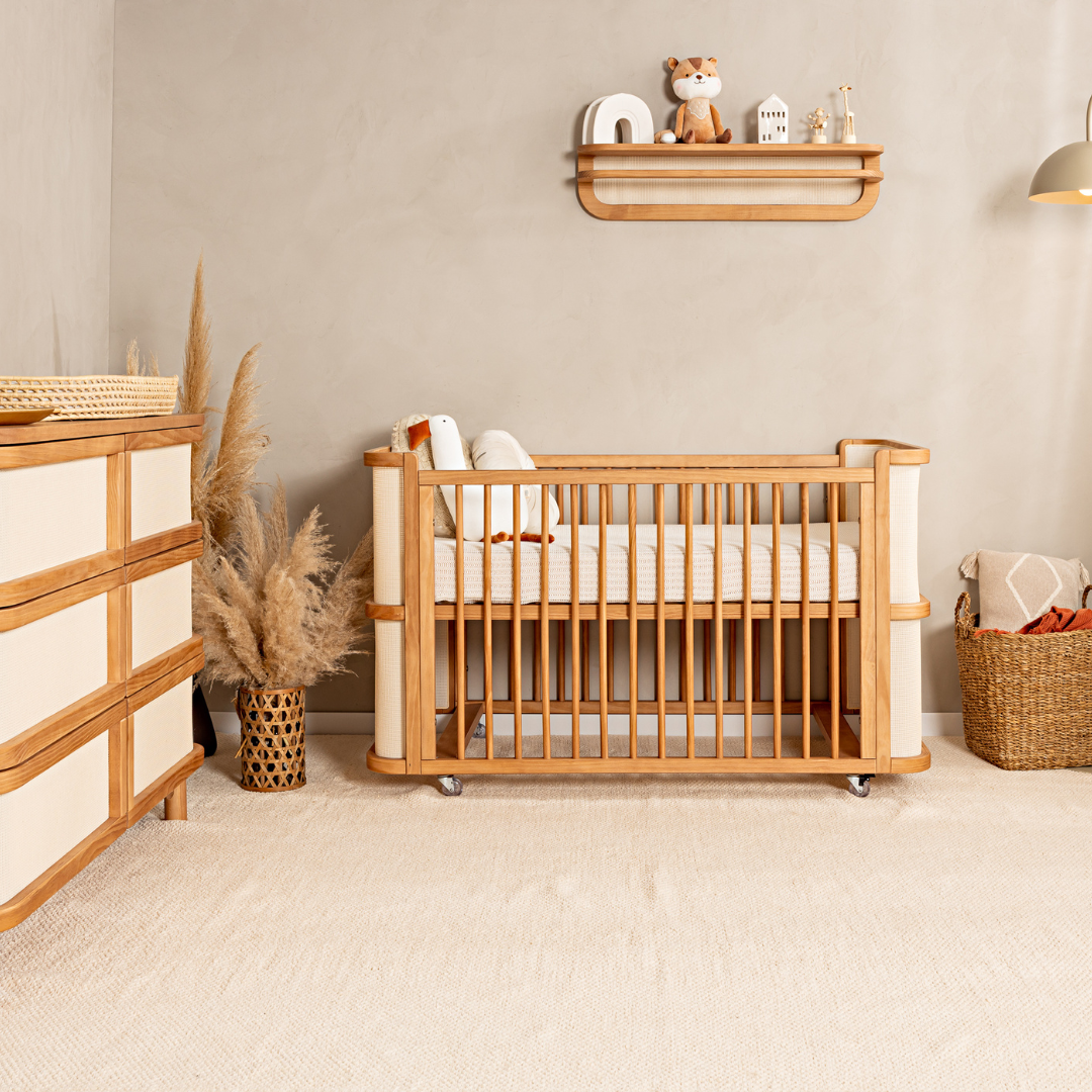 Samba Convertible Crib in Hazelnut - Fabric