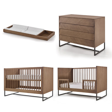 sonanddaughter ベージュ ノースリーブセット Noah Nursery Set in Walnut Solid Wood | Simply Nursery