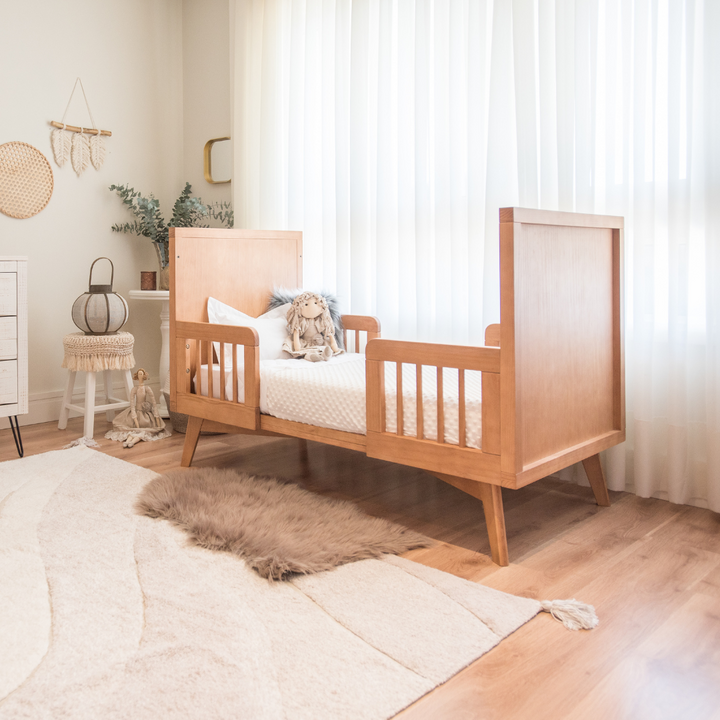 Mid-Century Nursery Set - 3 Drawer Dresser in Hazelnut