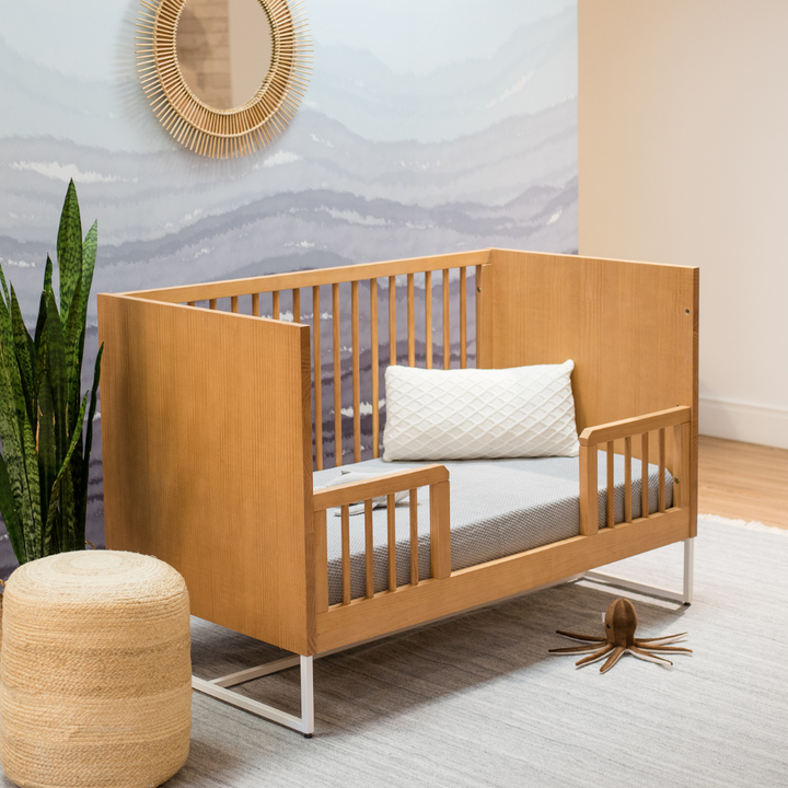 Boho Noah Crib and Conversion Kit Nursery Set in Hazelnut