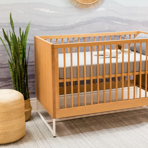 Boho Noah Crib and Dresser Nursery Set in Hazelnut