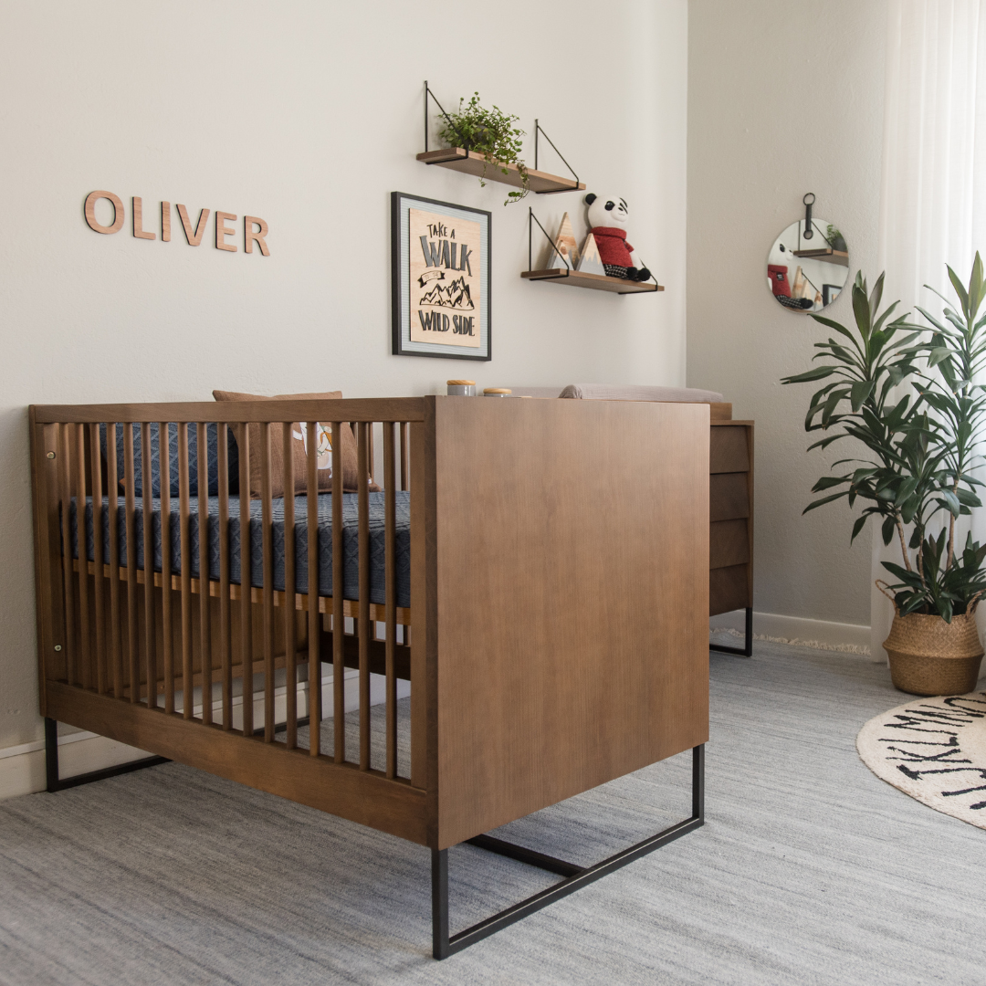 Noah Convertible Crib in Walnut