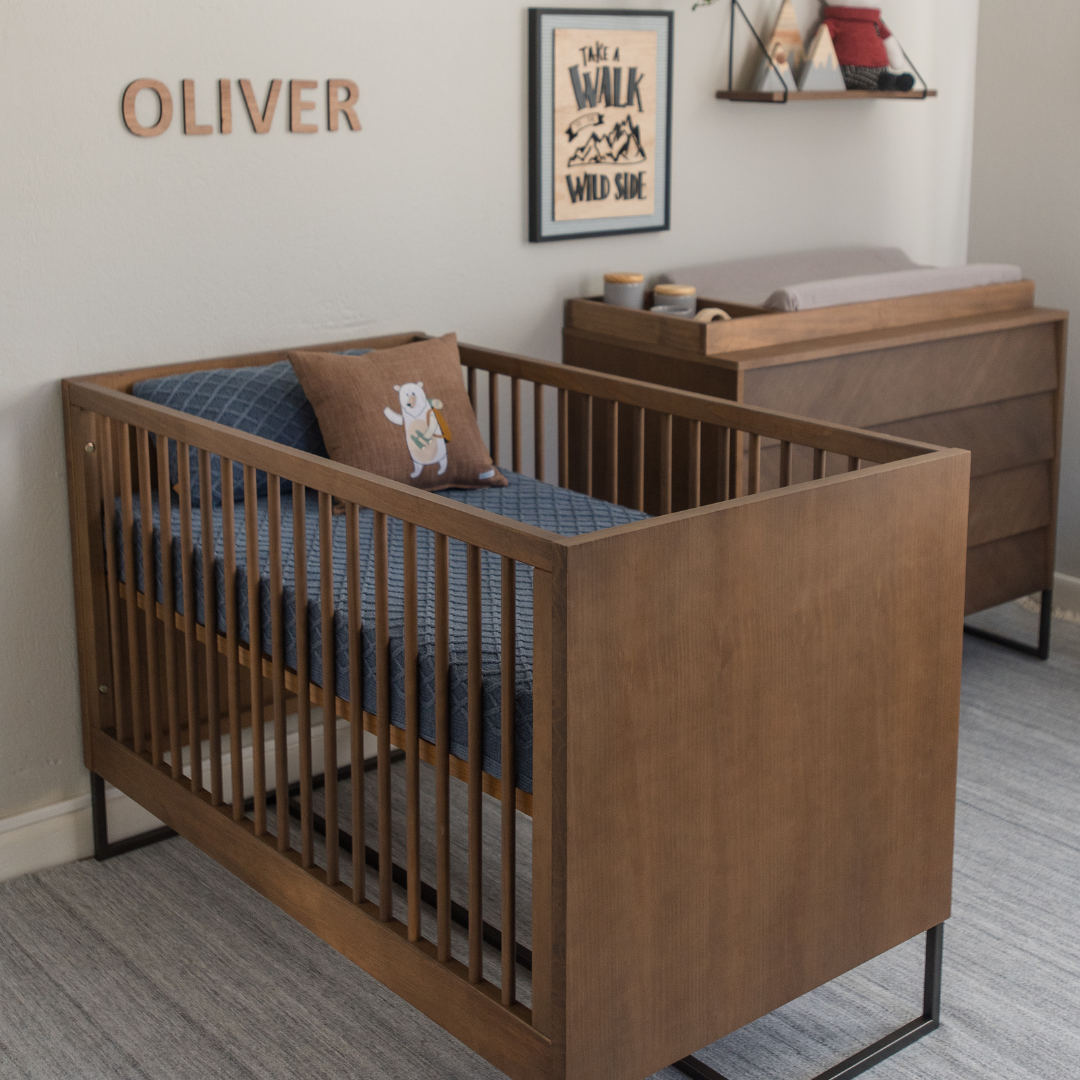 Noah Convertible Crib in Walnut