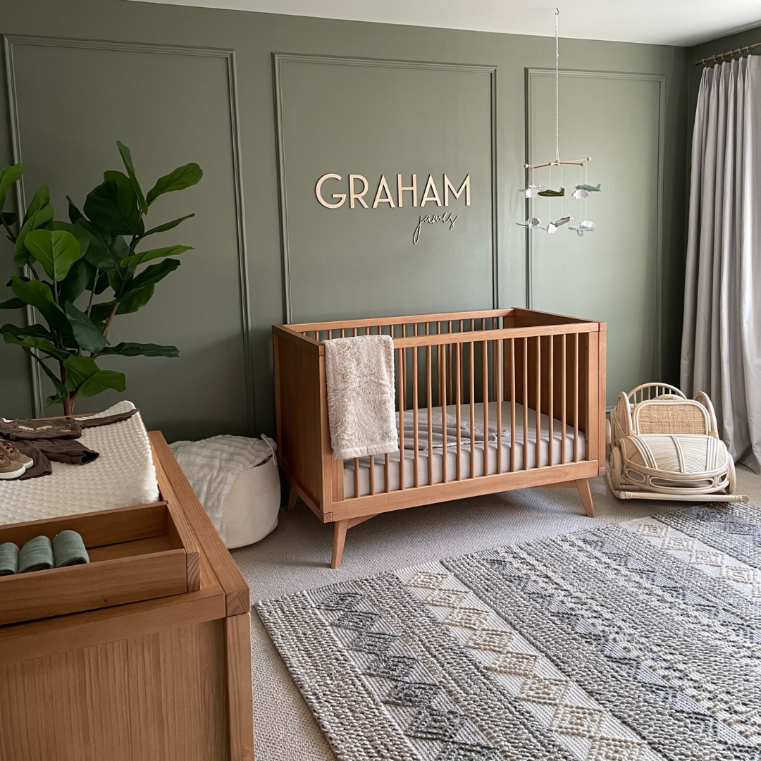 Mid-Century Nursery Set - 3 Drawer Dresser in Hazelnut