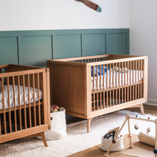 Retro Crib and Conversion Kit Nursery Set in Hazelnut