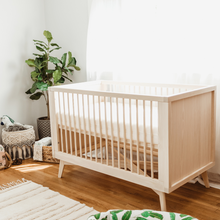 Retro Crib and Dresser Nursery Set in Natural Washed