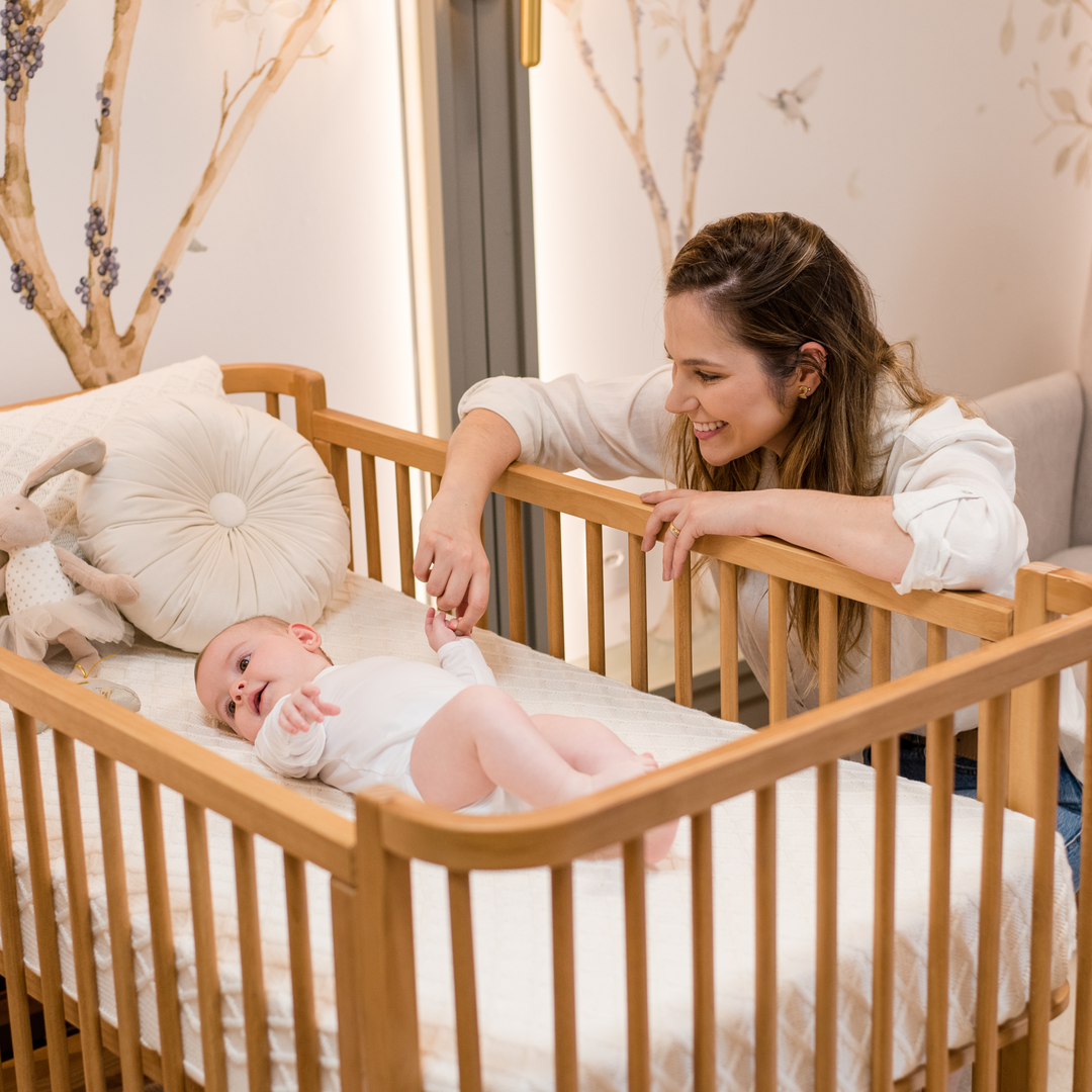 Samba Convertible Crib in Hazelnut - Spindles