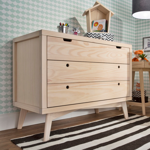Natural Wood Baby Dresser Retro Baby Furniture Dresser