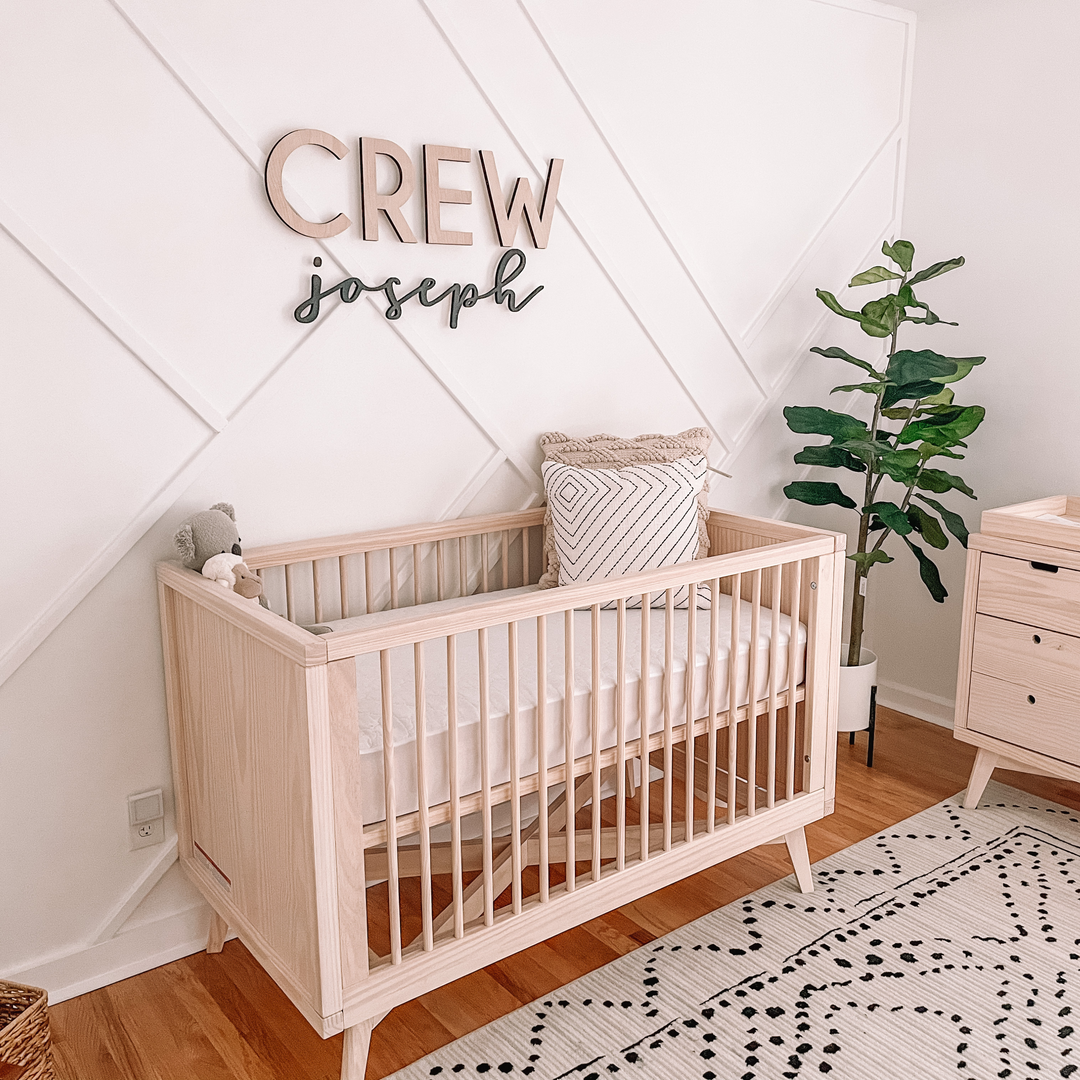 Retro Convertible Crib in Natural Washed