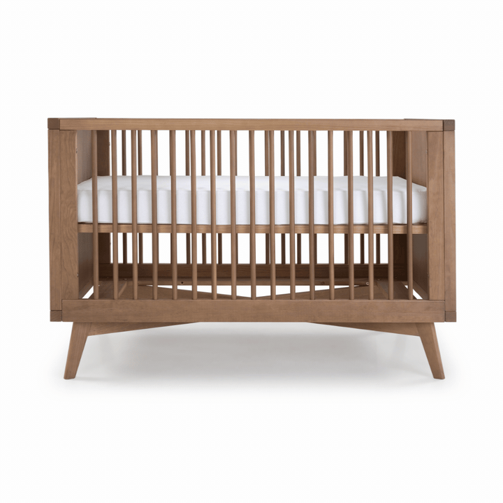 Mid-Century Convertible Crib in Walnut