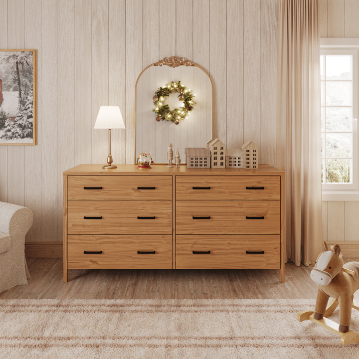 Cali 6 Drawer Dresser in Hazelnut