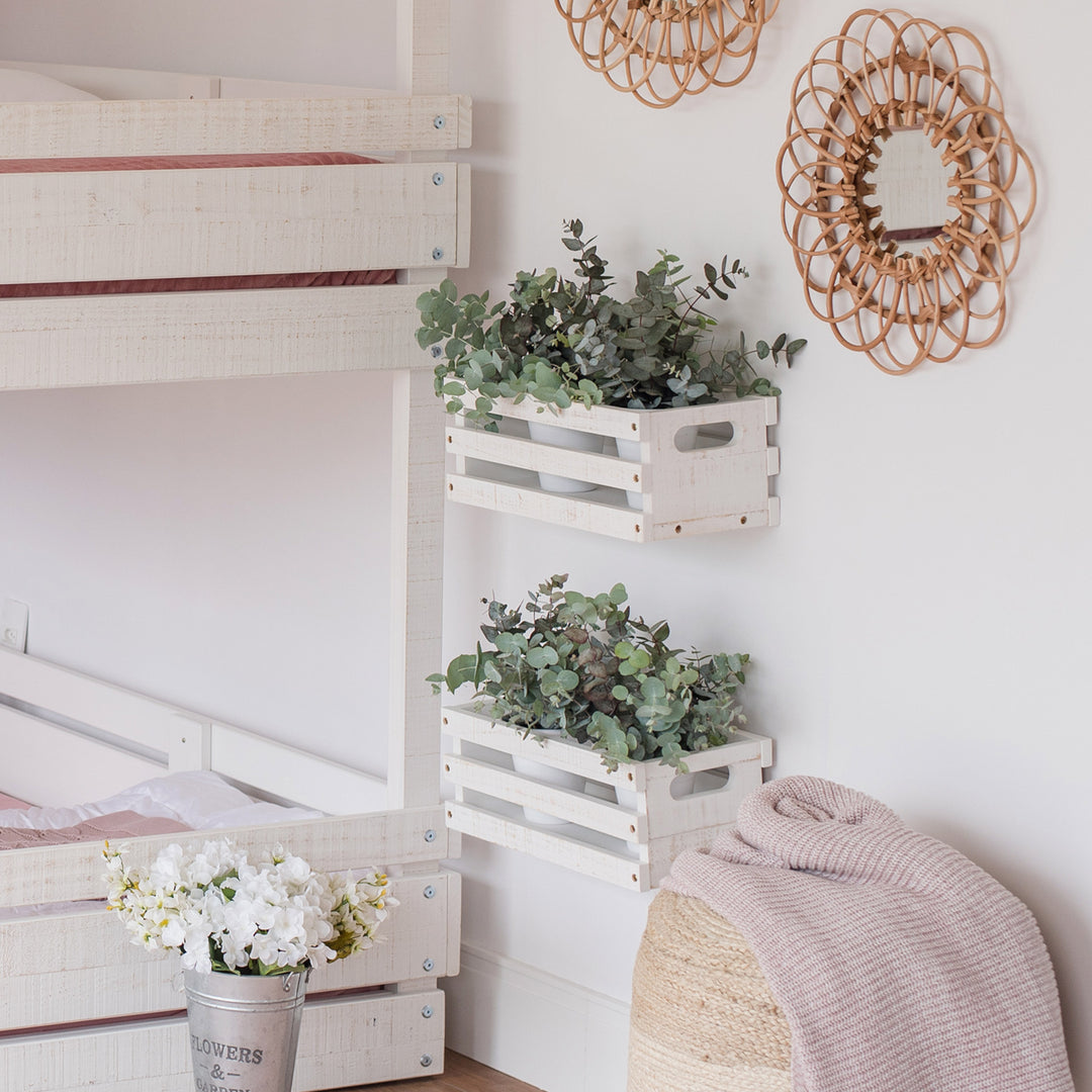 Market Box Shelf in Rustic White