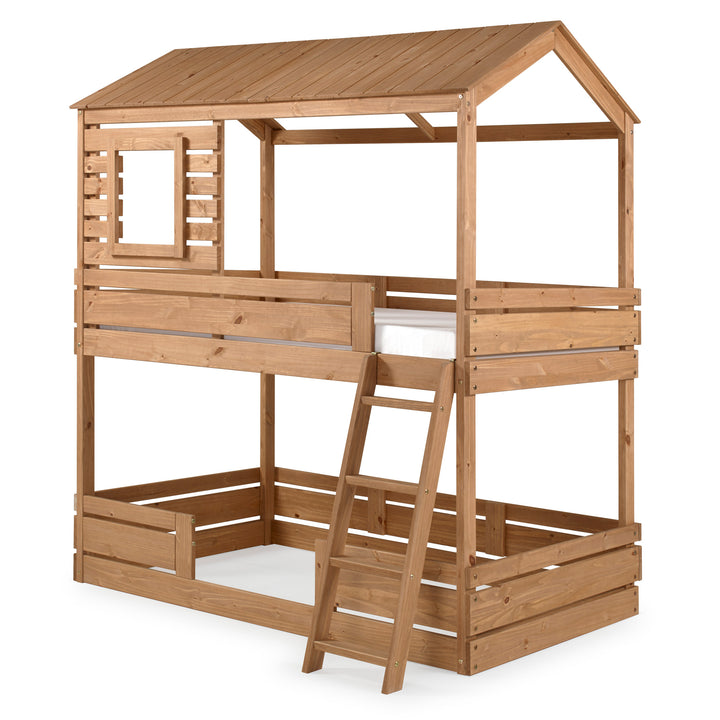 Solid Wood Bunk Bed in Hazelnut