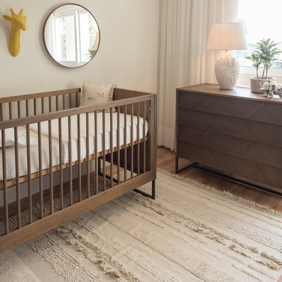 Noah Crib and Dresser Nursery Set in Walnut